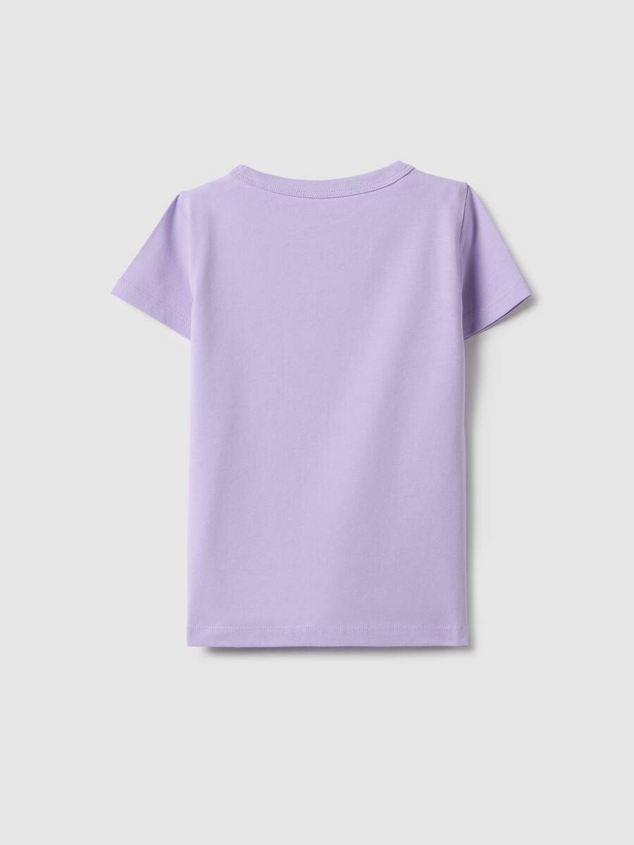 Purple girl's t-shirt in cotton blend regular fit_1