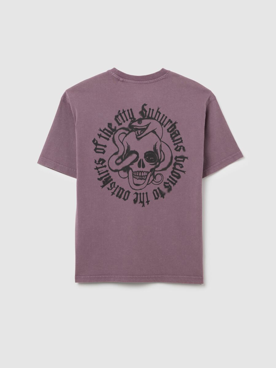 Oversized purple cotton T-shirt by OVS Kids_1