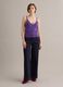 Canotta in puro cotone viola regular fit con lavorazione a maglia_1