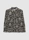 Multicolour shirt with zebra pattern in pure cotton regular fit_0