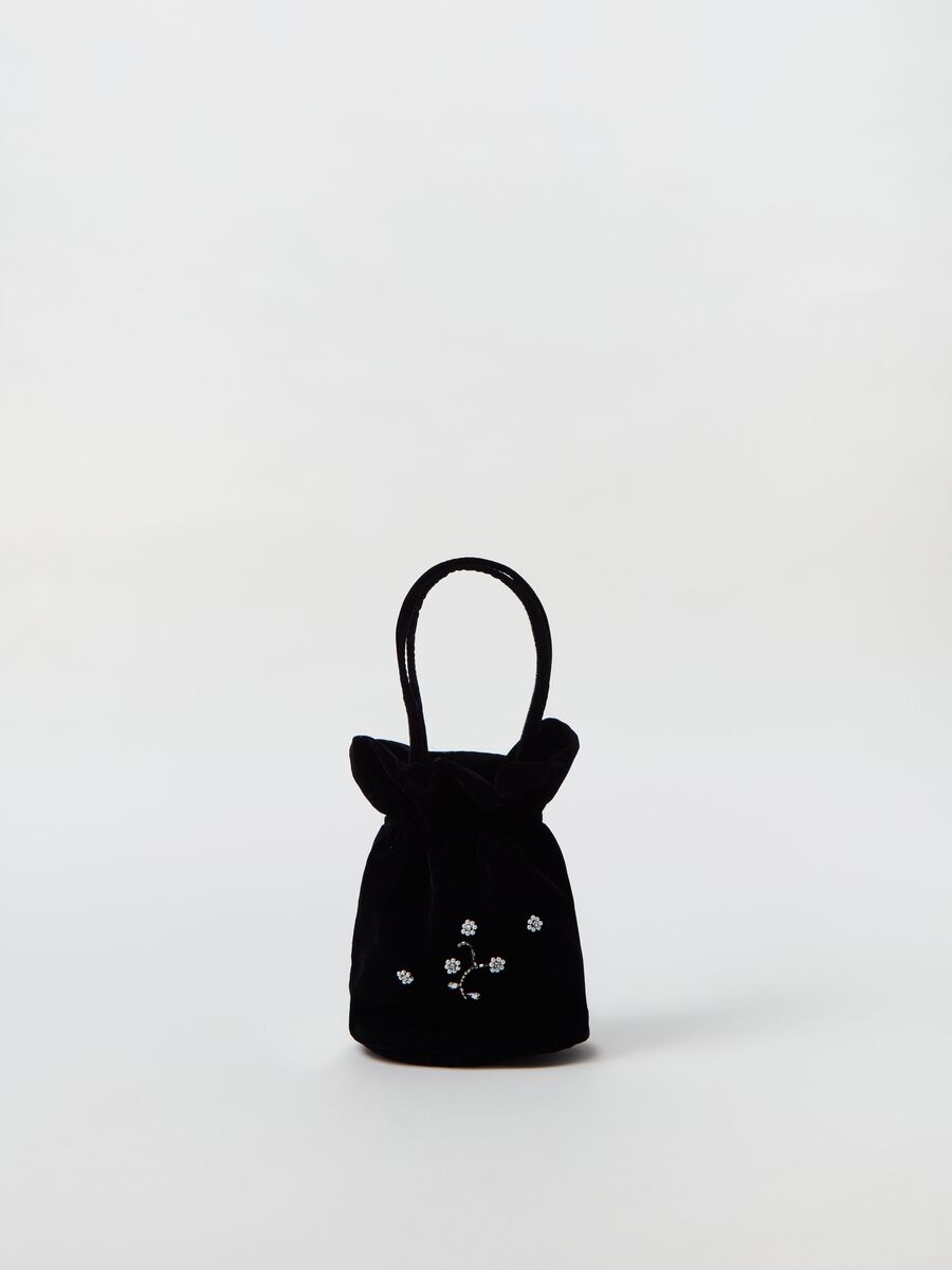 Borsetta in velour con perline e strass_0