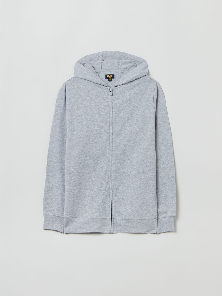 Full-zip in French Terry con cappuccio_0