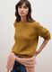 Yellow ribbed stretch wool jumper, regular fit_0