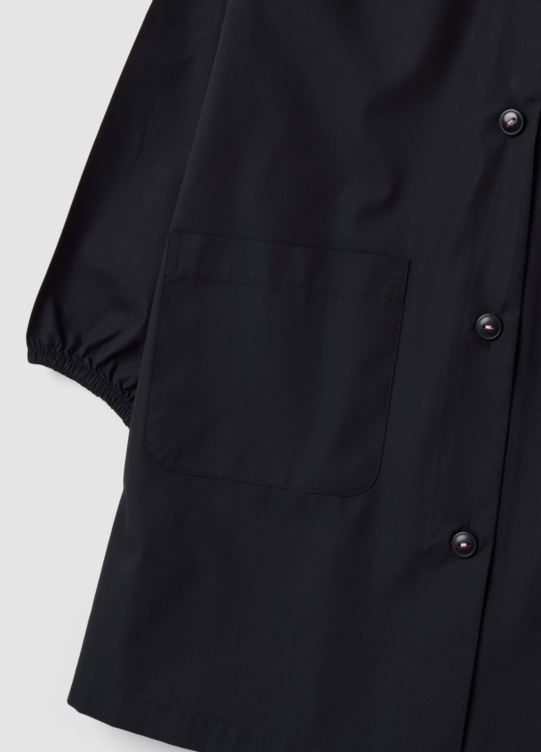 Two-pack of girls&rsquo; black school aprons with white button-up collar
