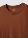 Regular fit brown pure cotton t-shirt_5