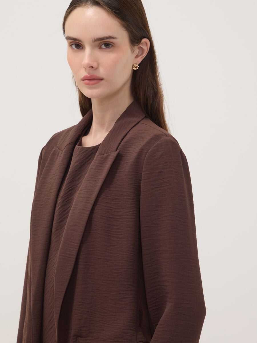 Blazer marrone regular fit con rever classico_2