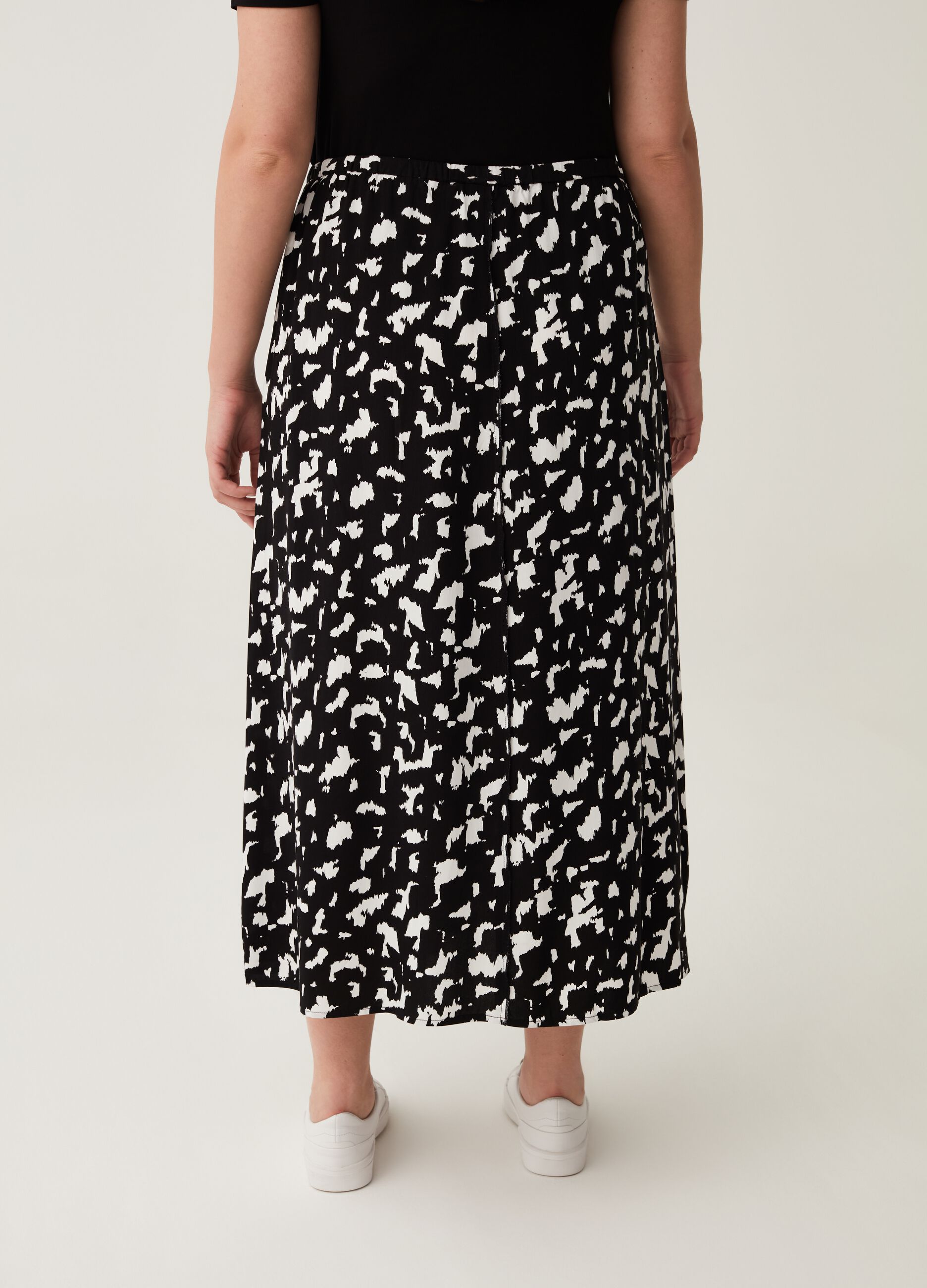 Gonna midi con stampa animalier Curvy_2