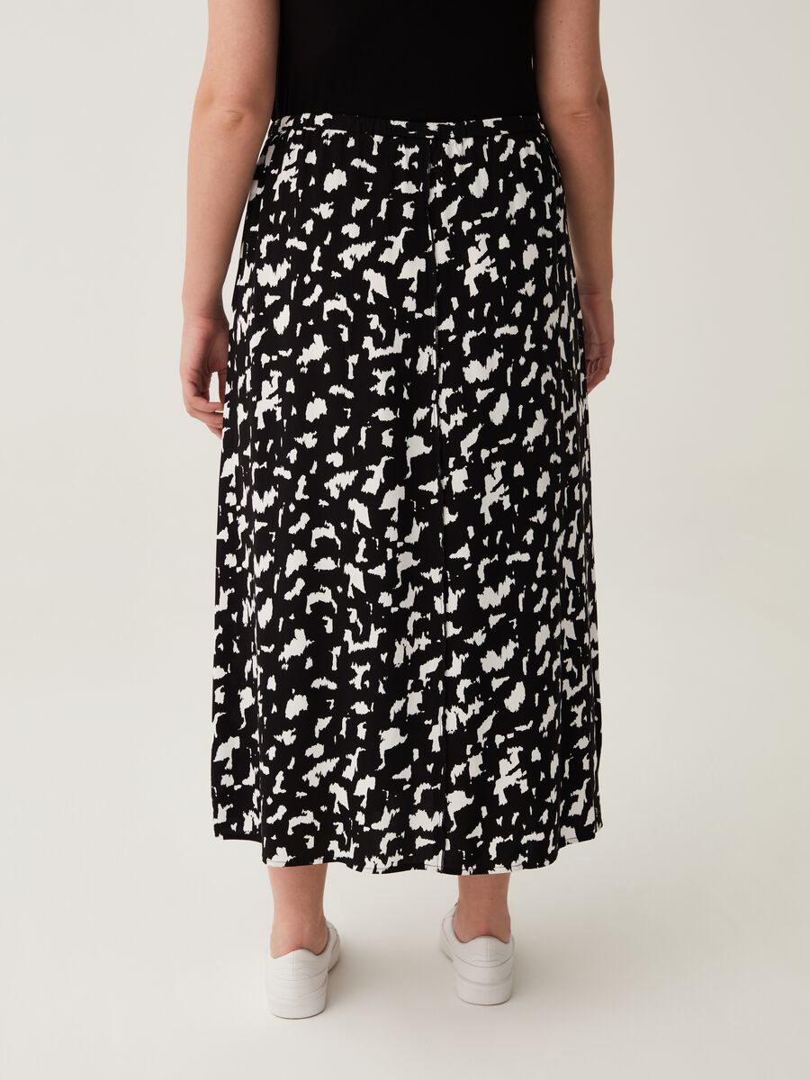 Gonna midi con stampa animalier Curvy_2