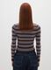 Brown Striped Fitted Sweater_2