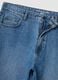 Blue wide-leg pure cotton jeans_6