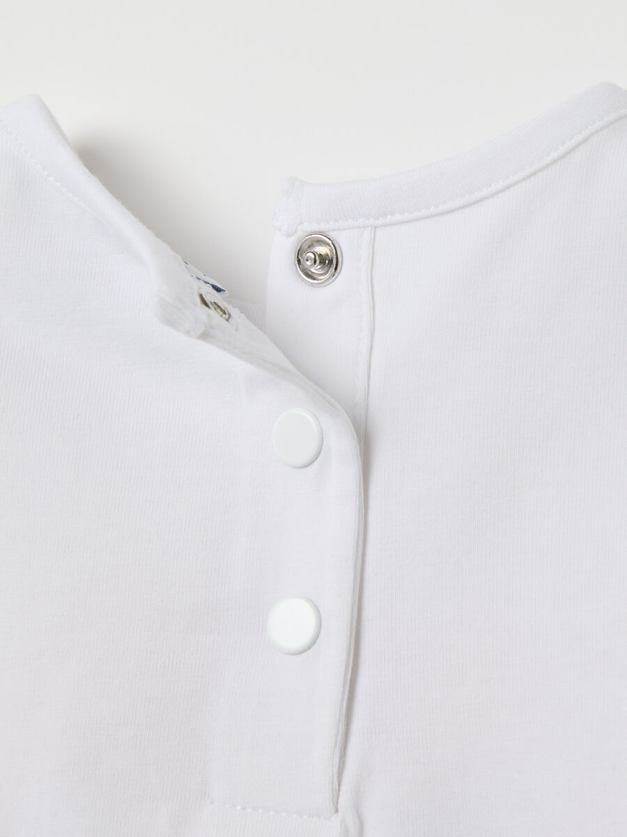 White Cotton Regular Fit Kids' T-shirt_3