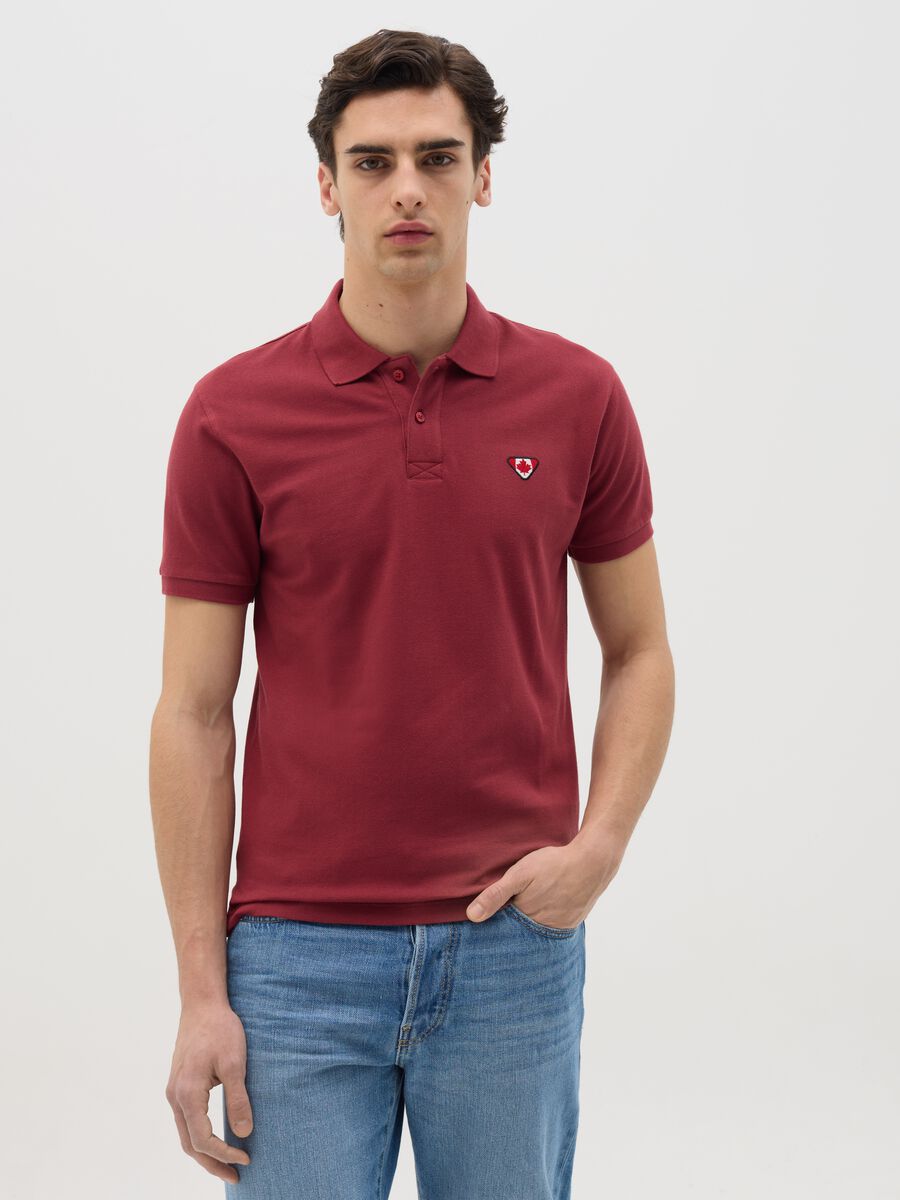 Piquet polo shirt with embroidered logo_0