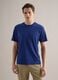 Blue relaxed fit crew neck pure cotton t-shirt_0