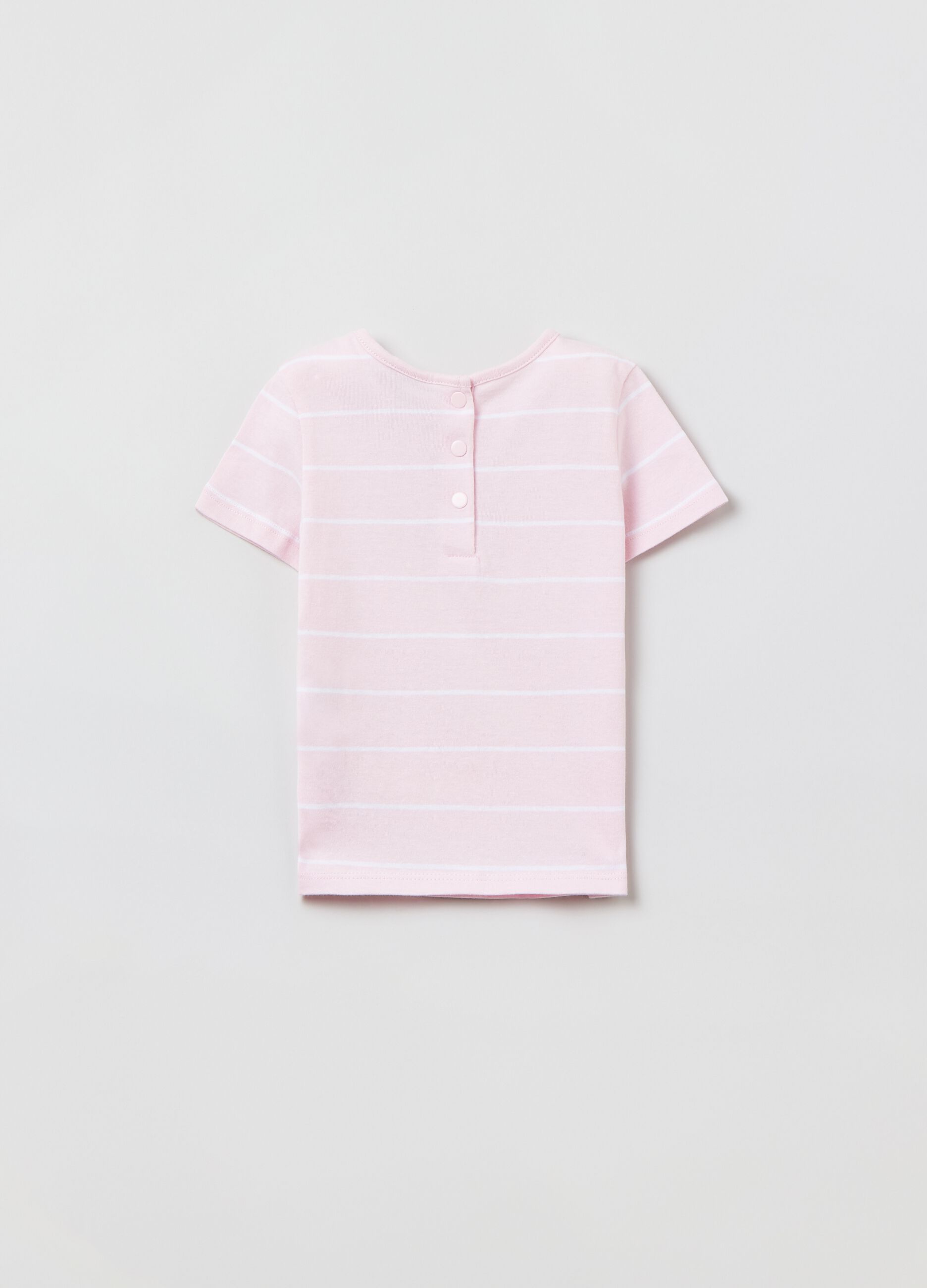 Striped cotton T-shirt with Father’s Day print