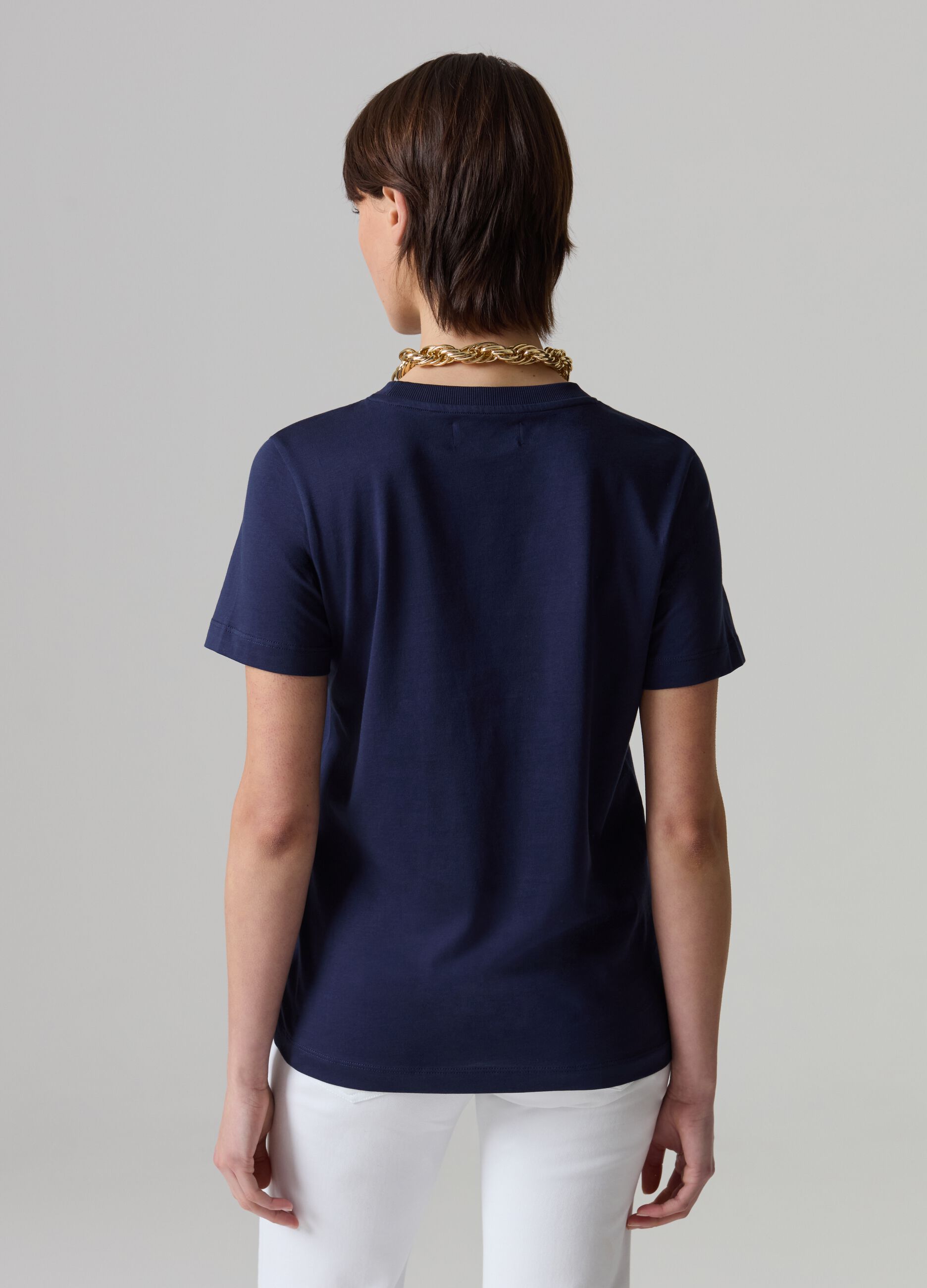 T-shirt girocollo in cotone Supima