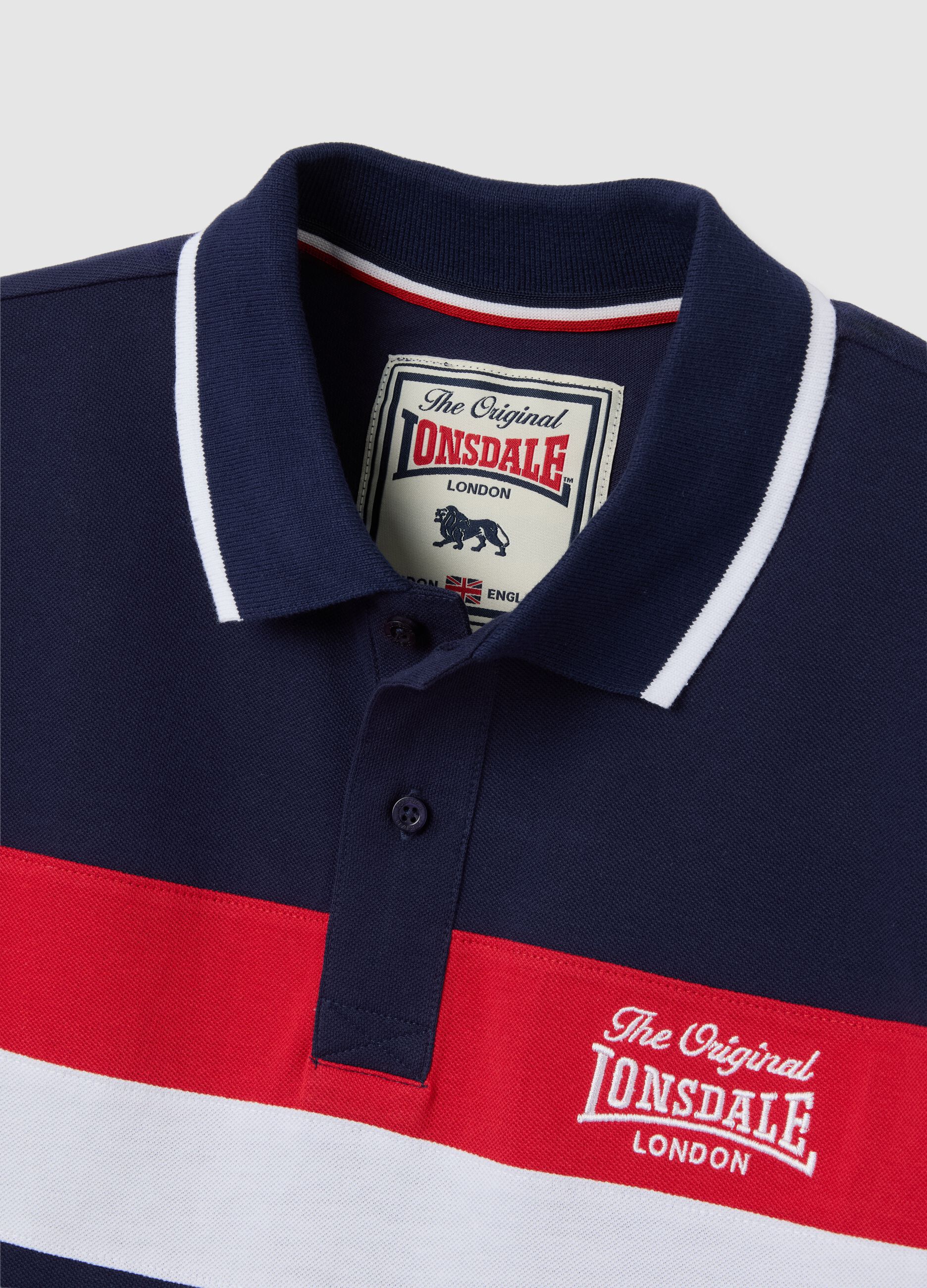 Men's Polo in Pure Multicolor Cotton