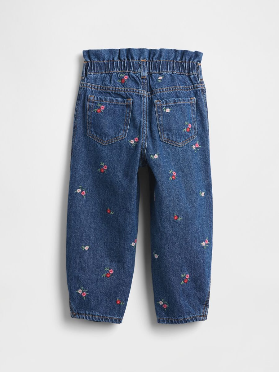 Blue paper bag jeans for girls_2