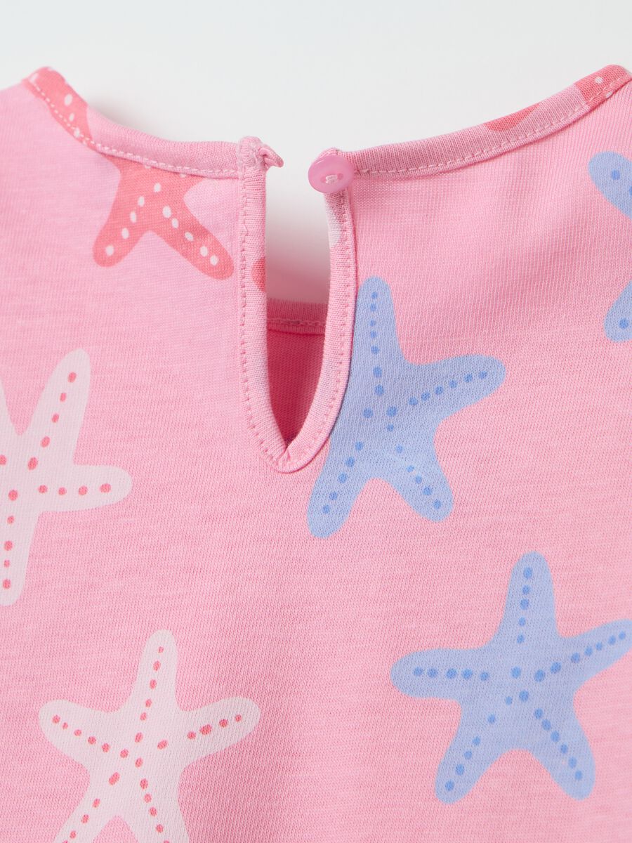 Regular fit pink pure cotton girls' set_3