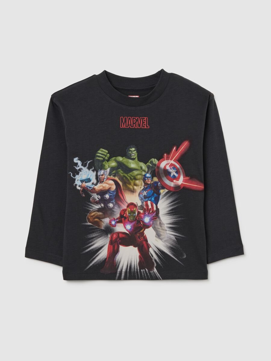 Black long-sleeve cotton t-shirt_0