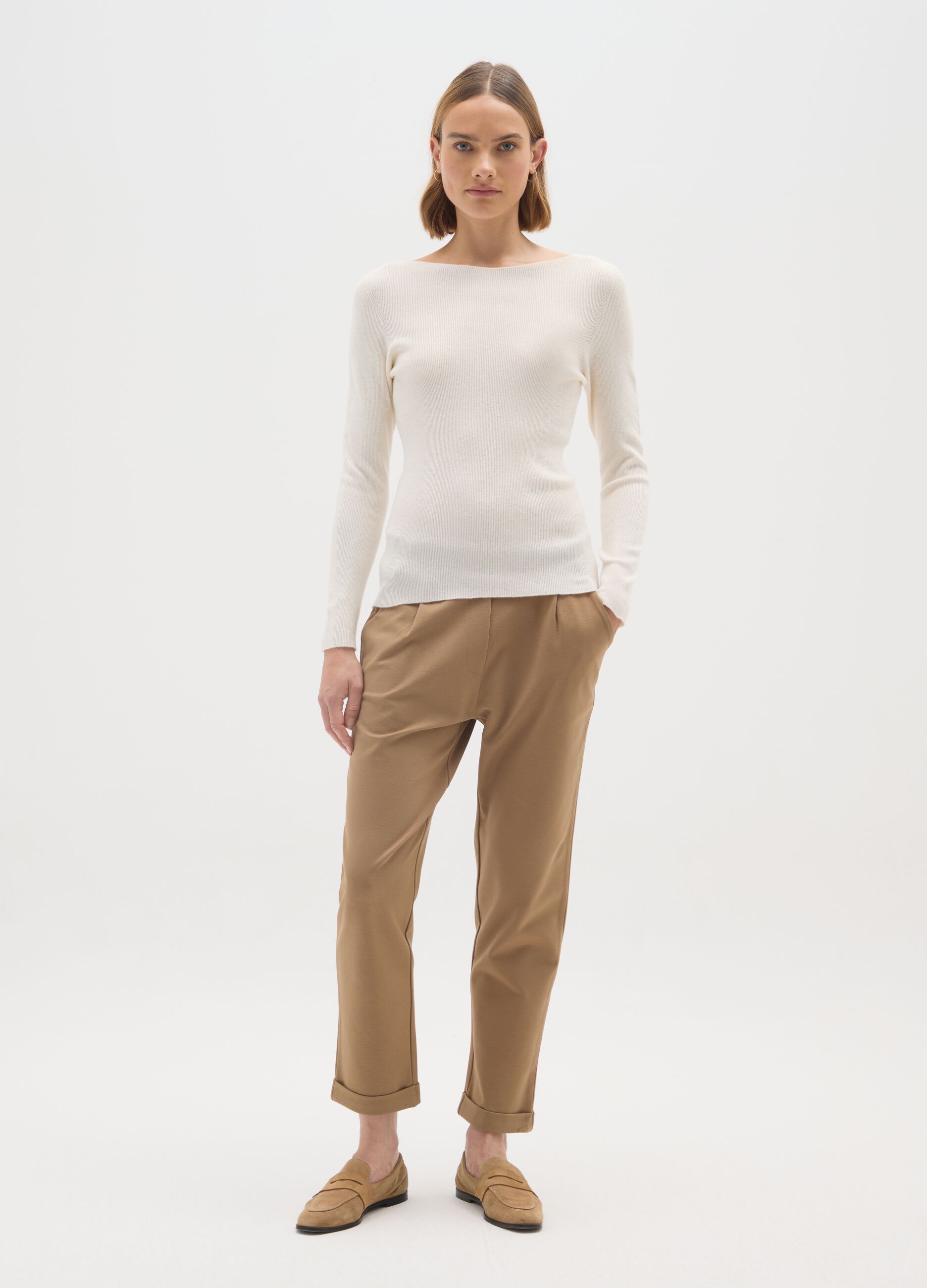 White regular fit jumper