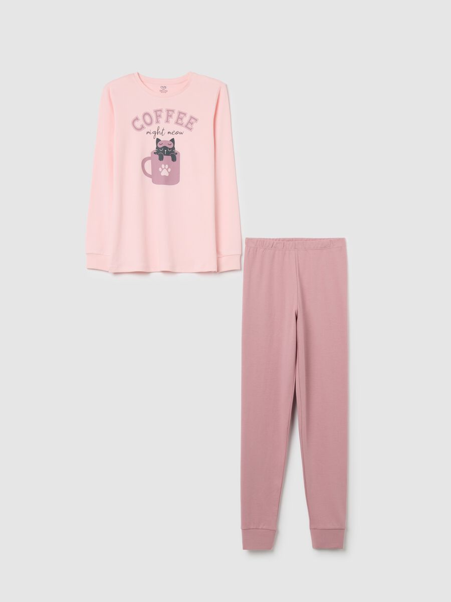 Long Pink Cotton Pyjamas_0
