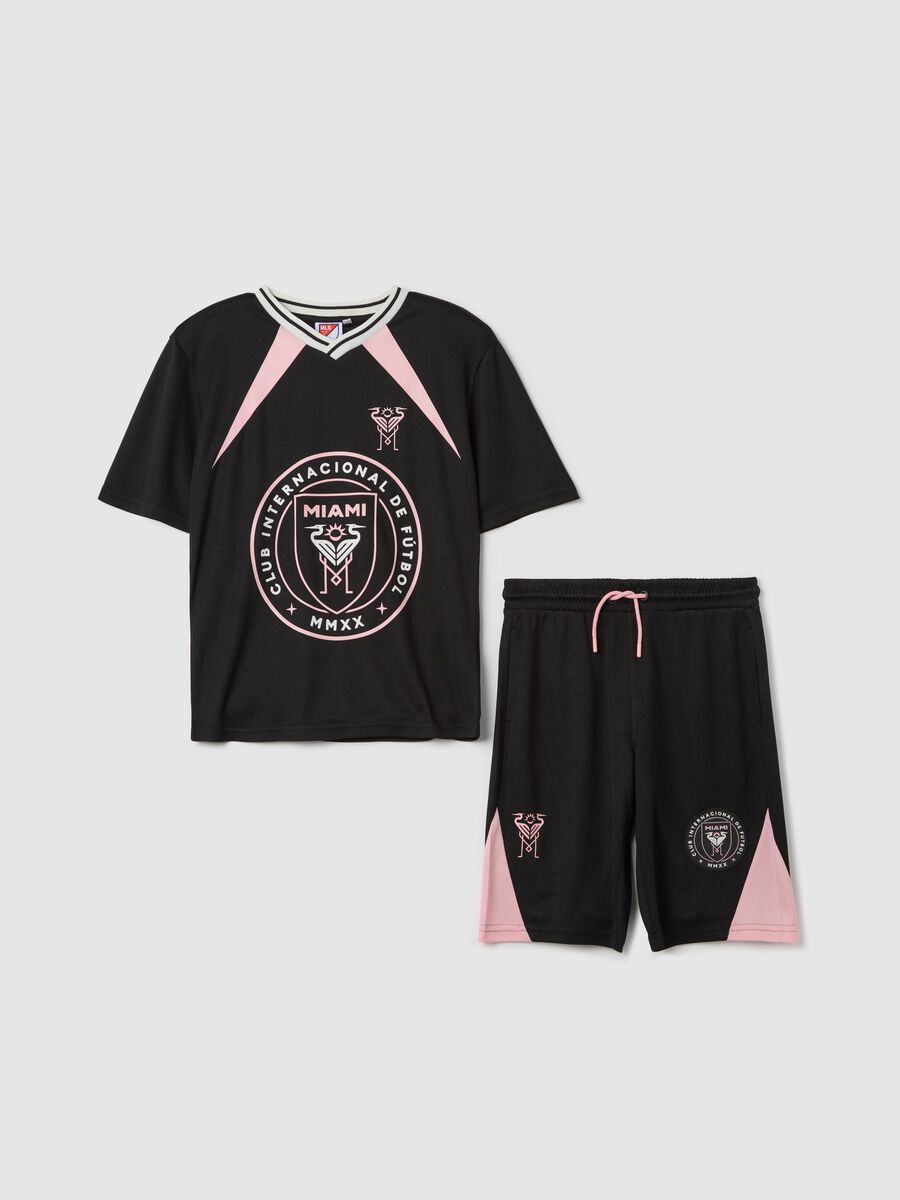 Black and pink jogging set with MLS MIAMI print_0