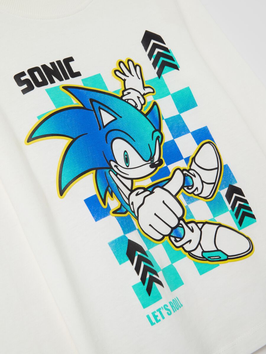 Long-sleeved T-shirt in cotton with Sonic print_3