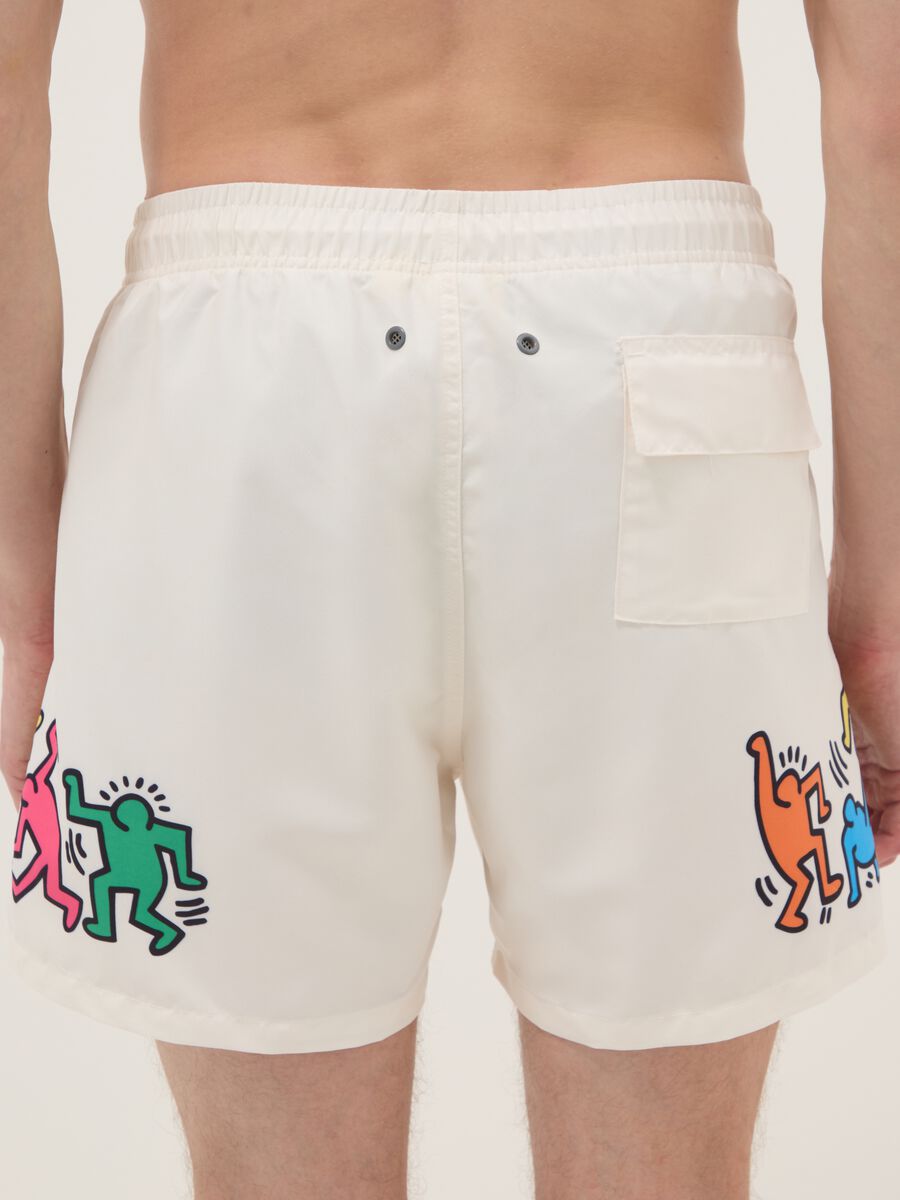 White beach boxers with Keith Haring prints_2