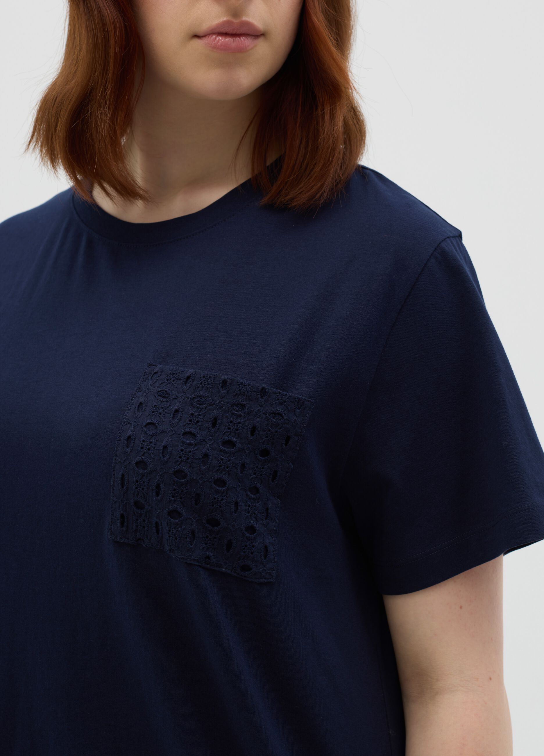 Mya Blue Cotton T-shirt