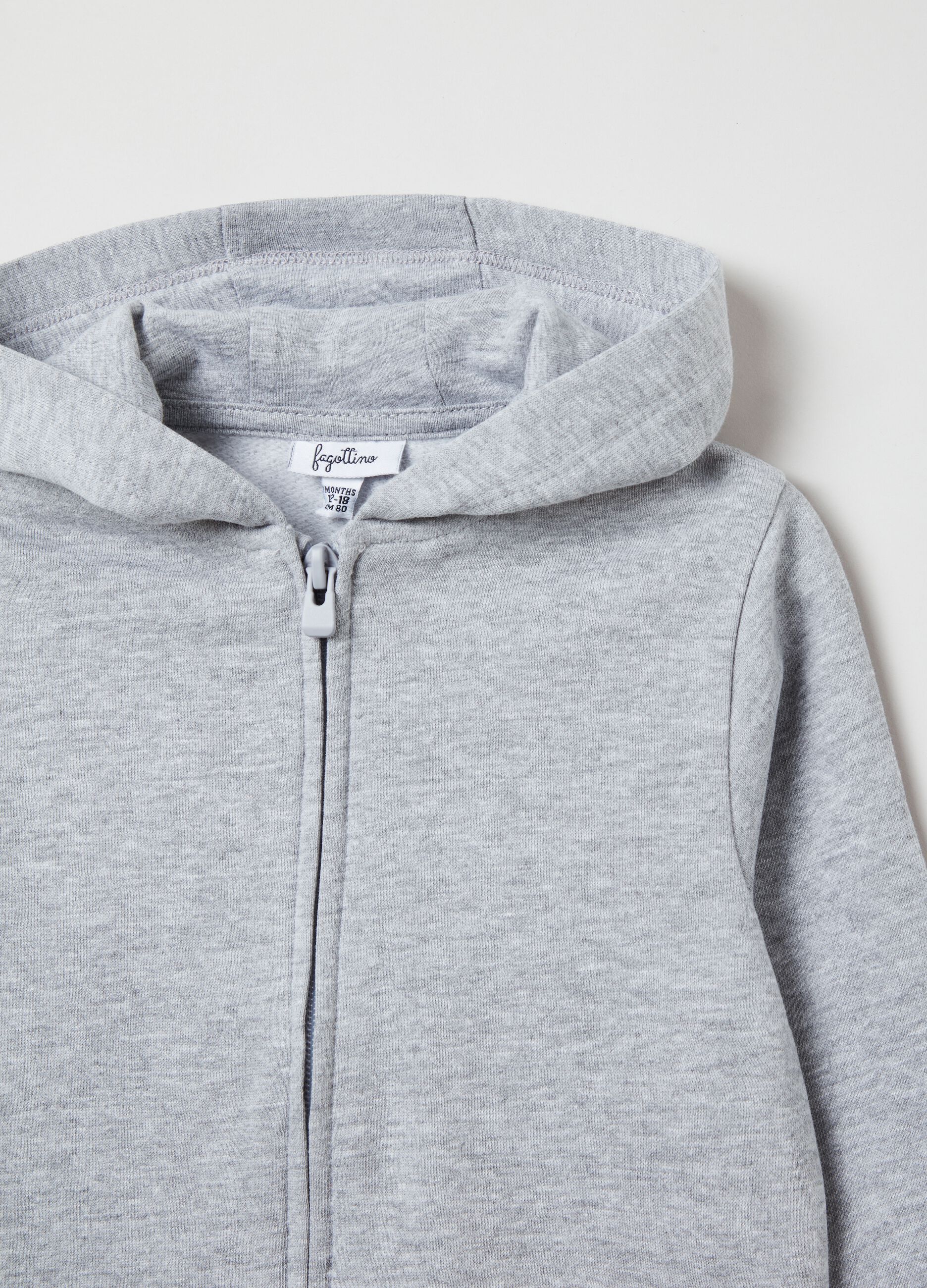 Full-zip in French Terry con cappuccio_0