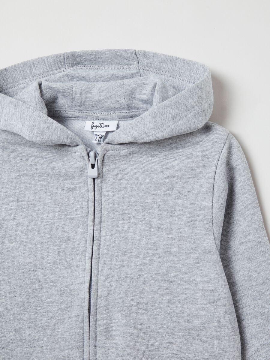 Full-zip in French Terry con cappuccio_0