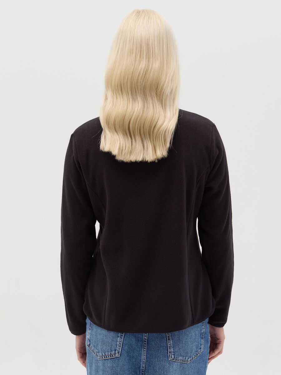 Fleece full-zip sweatshirt with high neck_2
