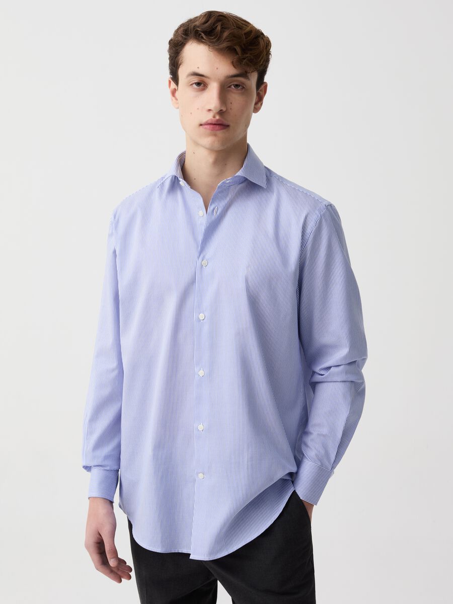 Regular-fit shirt in easy-iron cotton_0