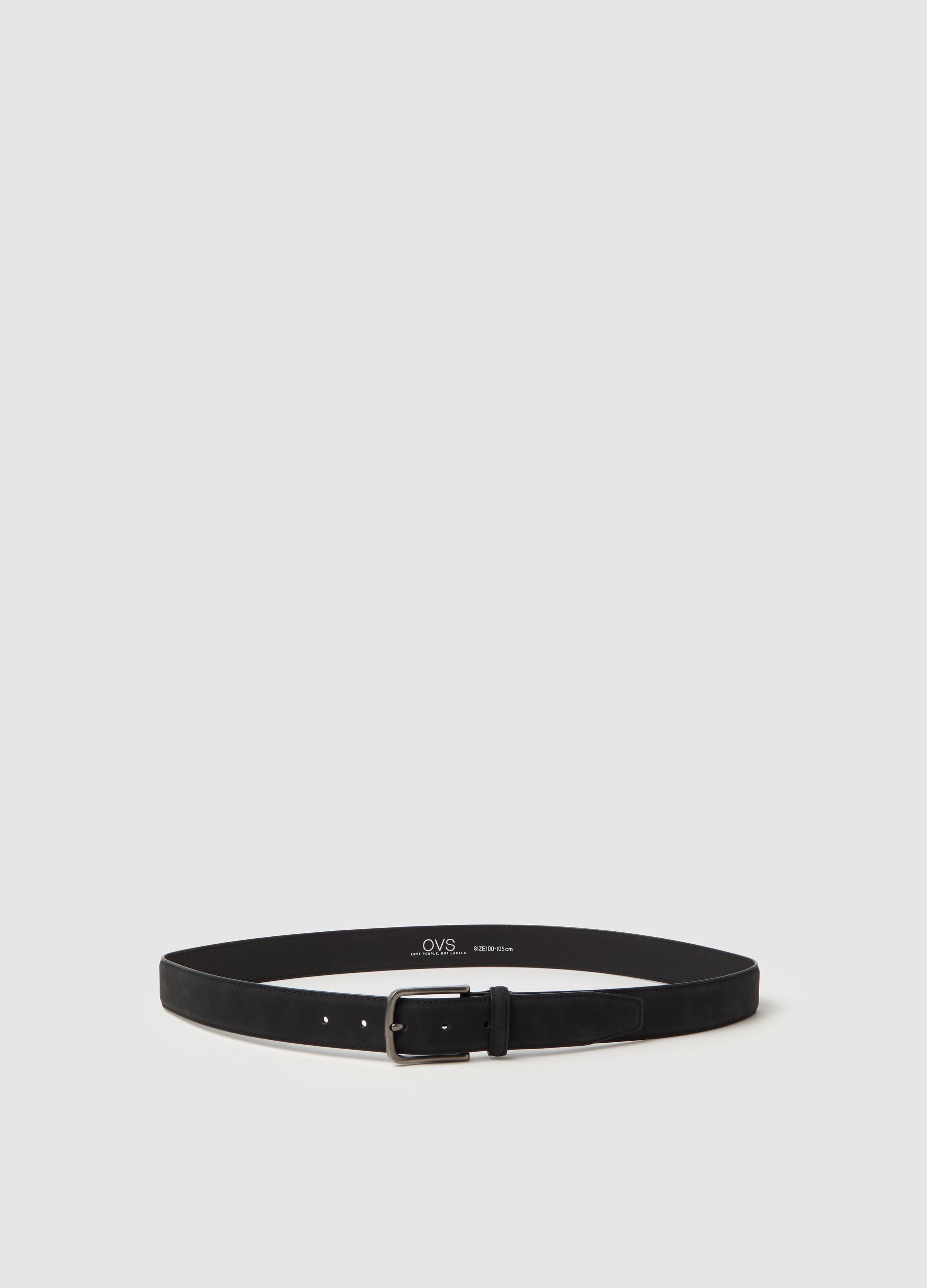 Solid colour belt with square buckle