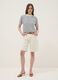 Blue pure cotton striped T-shirt_1