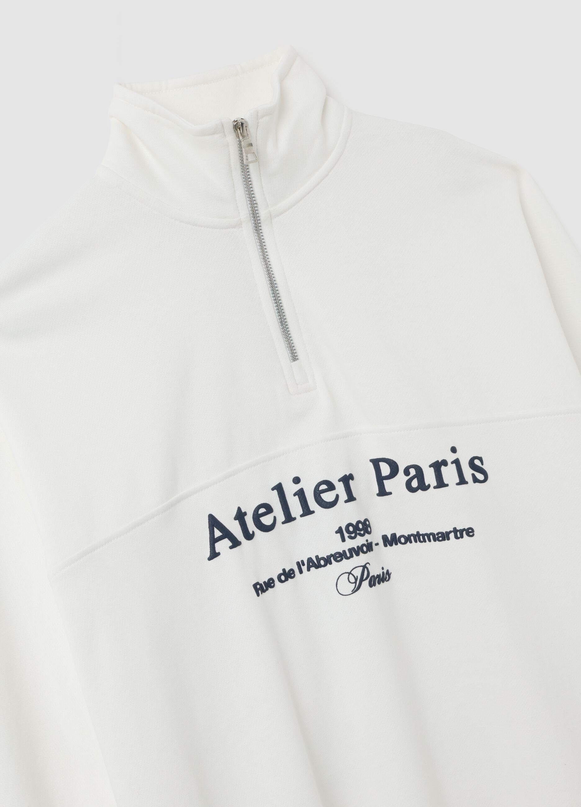 White Half-Zip Sweater