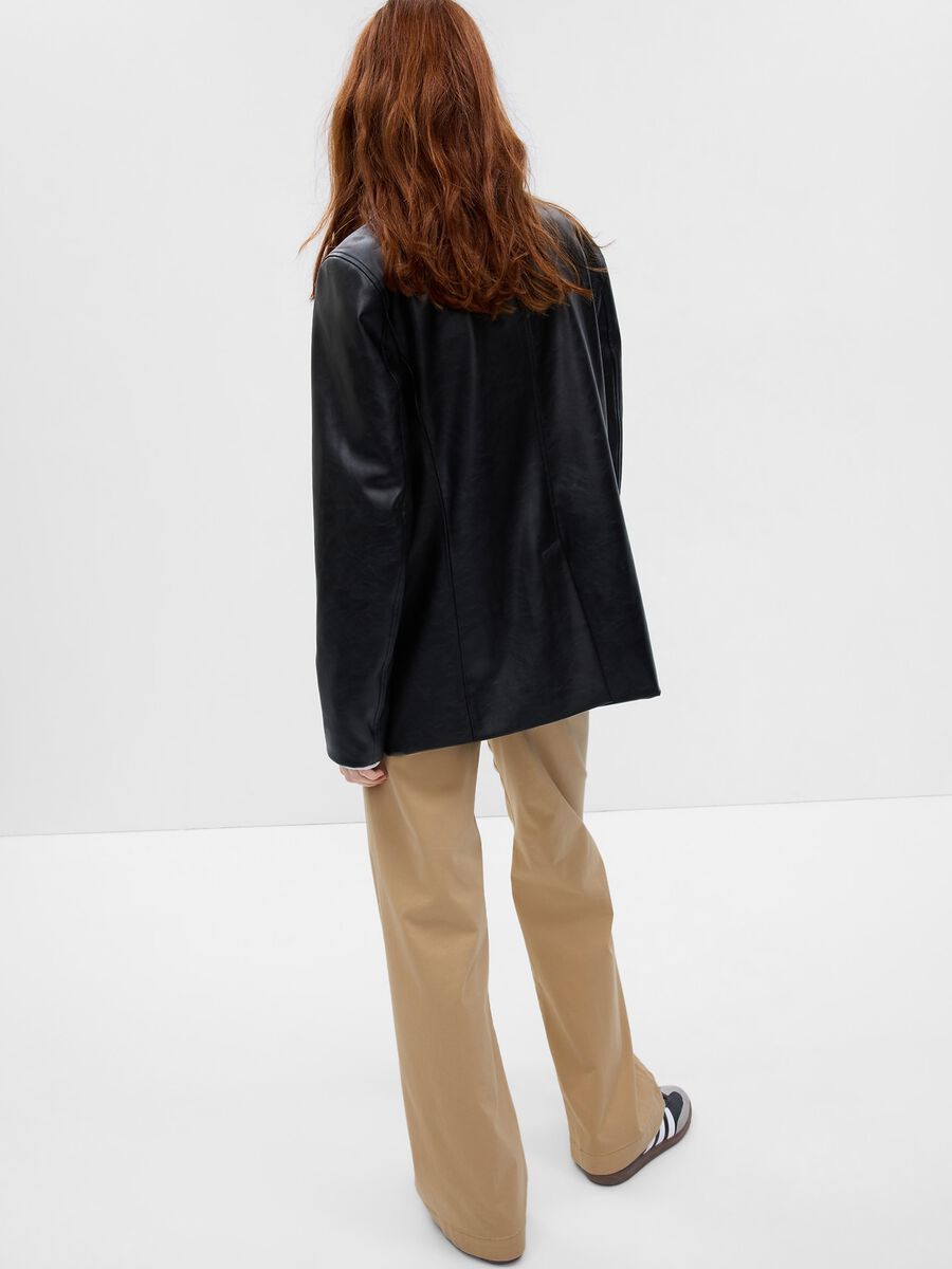Pantaloni flare fit in cotone stretch_1