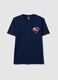 Men's Blue Pure Cotton T-shirt with Superman Print_4