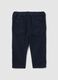 Regular fit blue stretch cotton blend toddler trousers_1