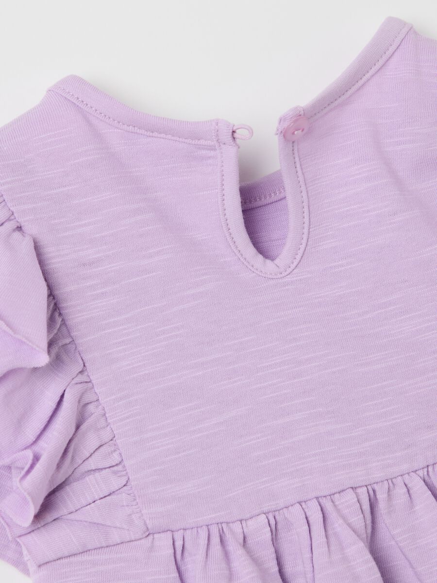 Cotton T-shirt with flounce_3
