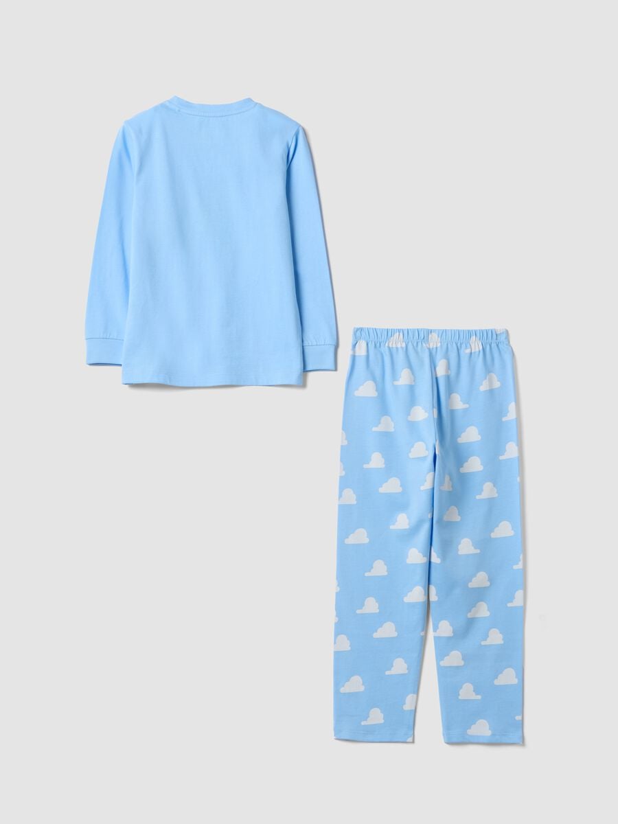 Light Blue Toy Story Print Organic Cotton Pyjamas_1