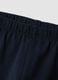Blue stretch organic cotton leggings with bows for baby girl_3