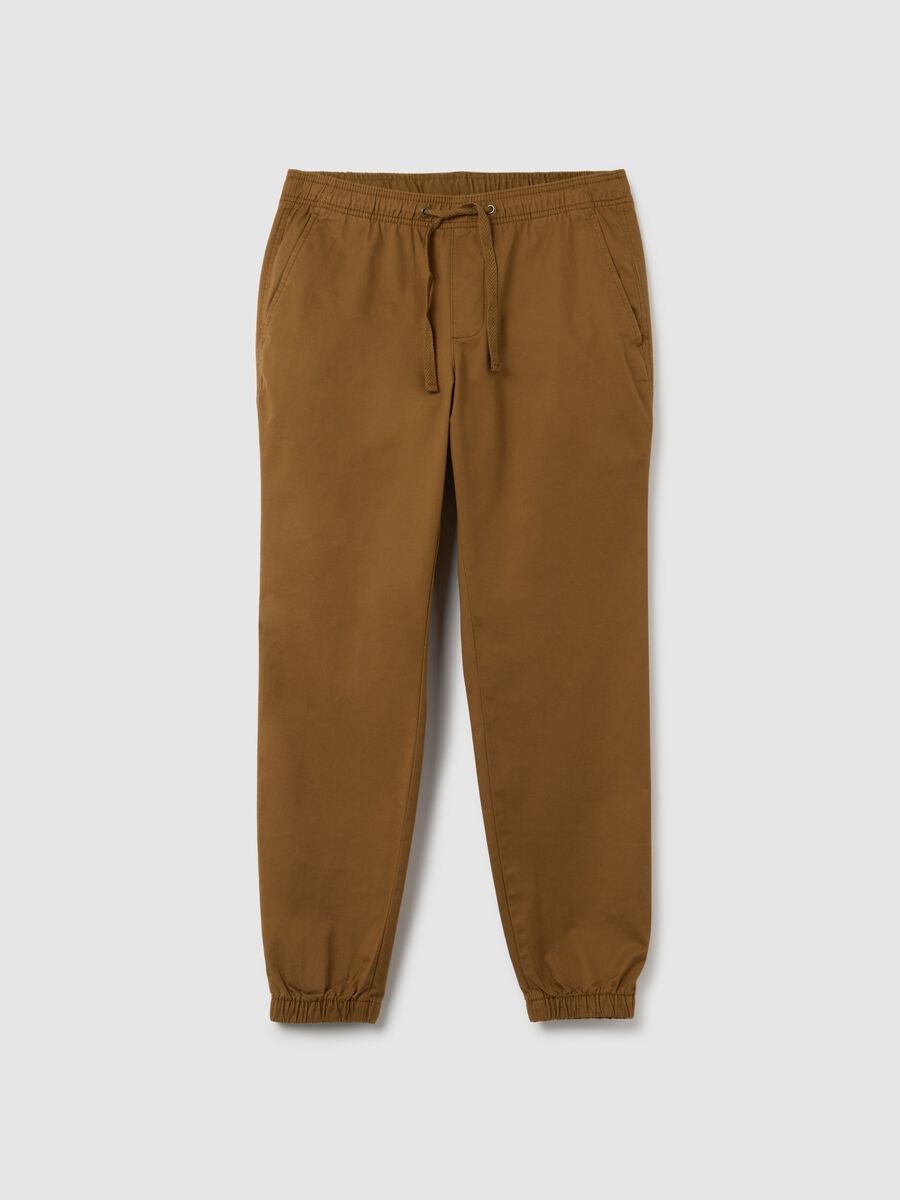 Canvas joggers with drawstring_1