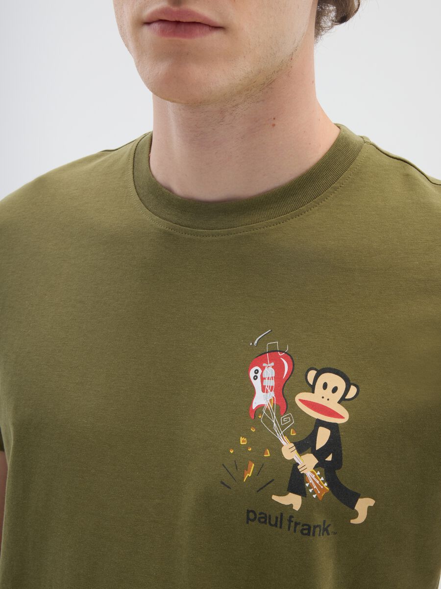 Green crew neck short sleeve t-shirt in pure cotton regular fit_2