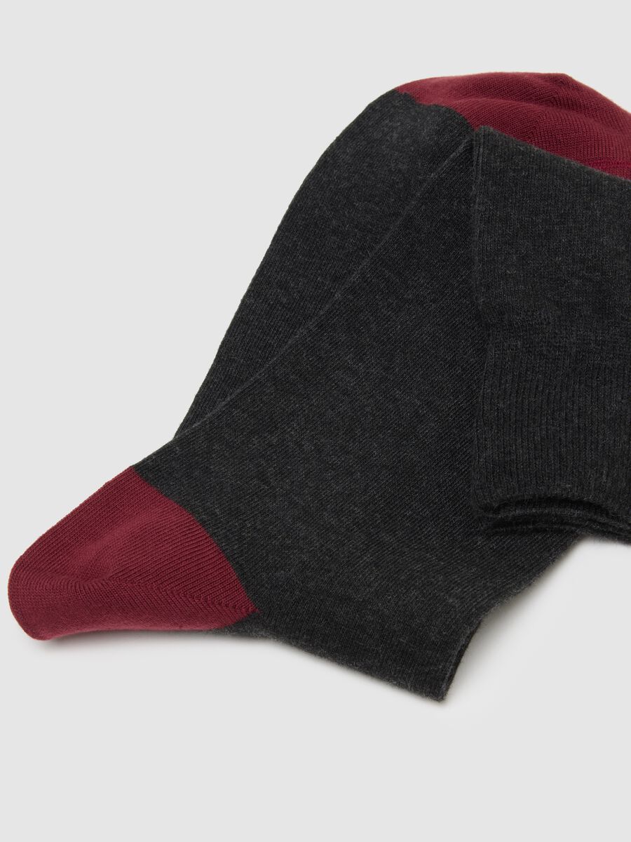 Twin Pack of Elasticised Short Multicolour Cotton Socks_2