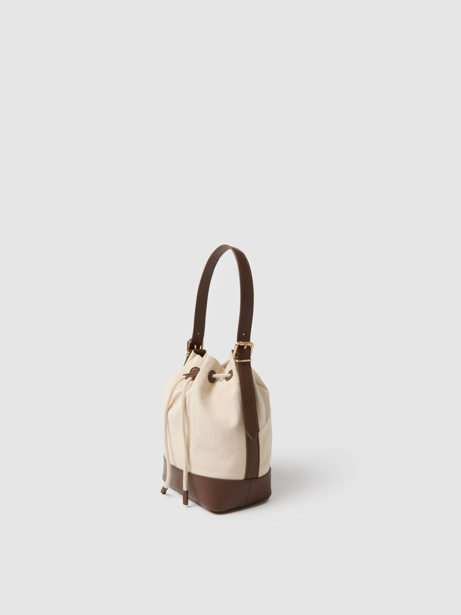 Multicolour pure cotton shoulder bag with drawstring closure_2