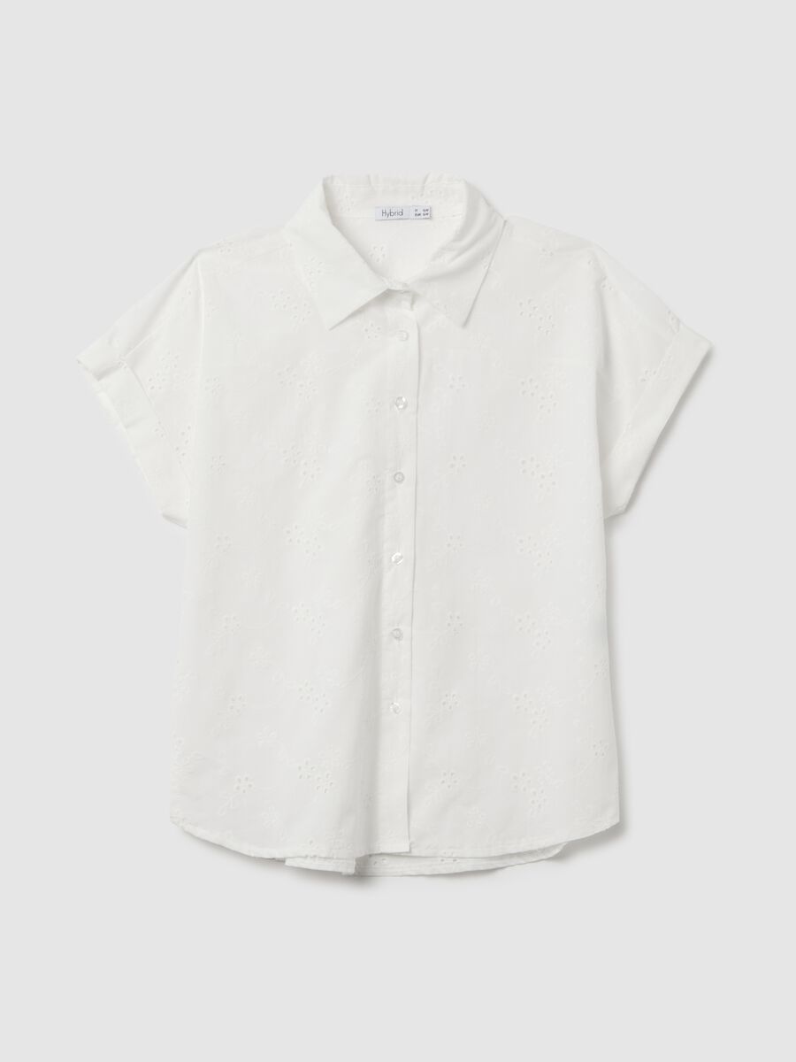Camicia da donna in puro cotone bianca regular fit_0