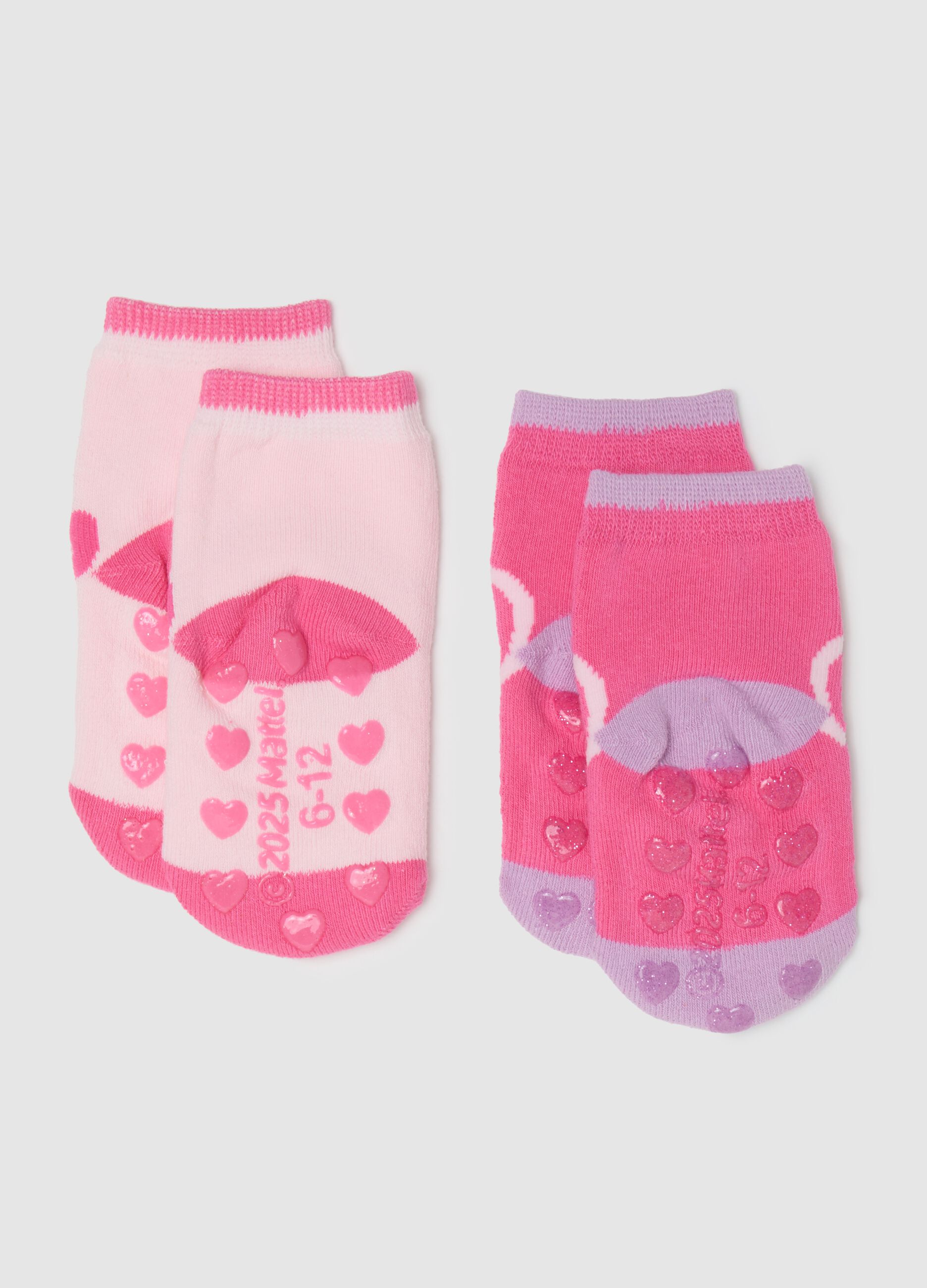 Girls' Short Multicolour Cotton Socks