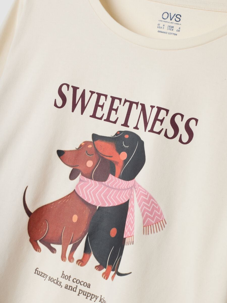 Pink pure organic cotton crew-neck pyjamas_5