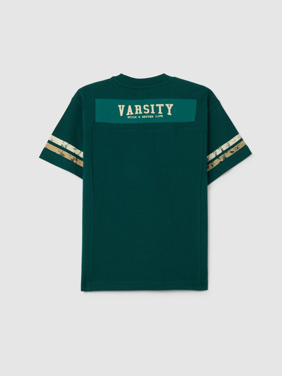 Boys' pure cotton green regular fit T-shirt_4